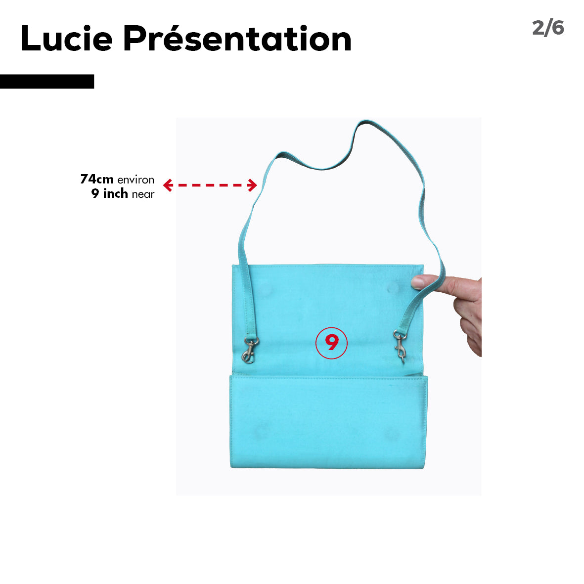 Pochette Haute Couture Lucie. Pièce unique brodée et ornée de bijoux vintage.